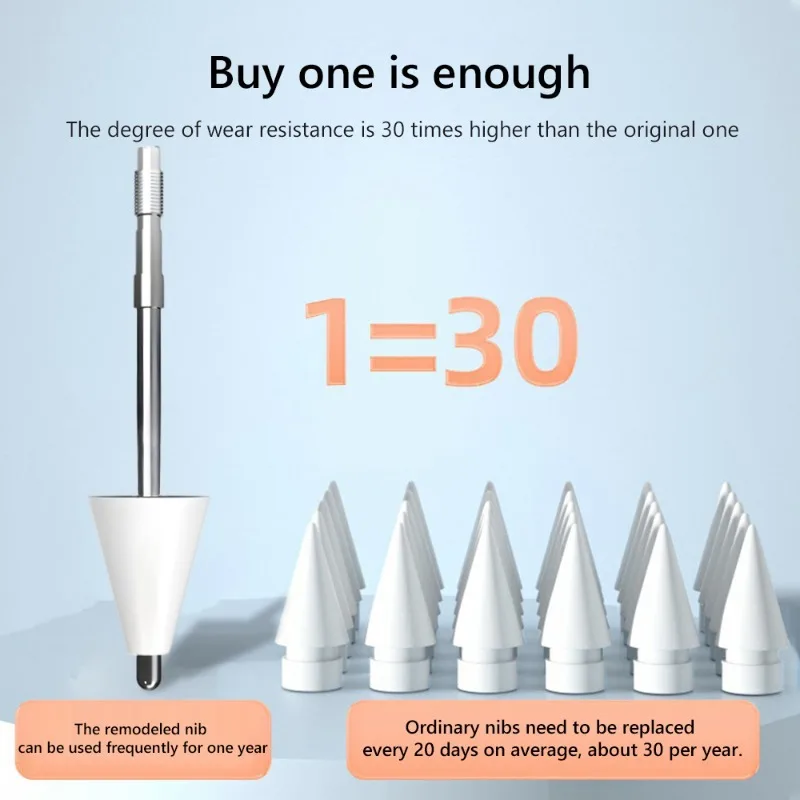 Stylus Pen Replacement Metal Tip for Precision Writing and Drawing