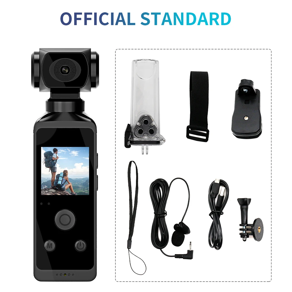 Caméra D'action WiFi 1080P - Mini Caméra Sport étanche Avec Accessoires - Pour Moto, Vélo, Sport Extrême