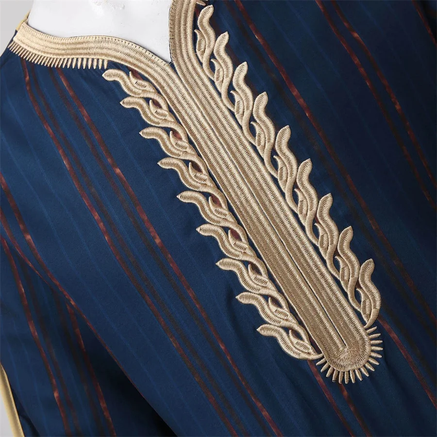 Islam Men Clothing Moroccan Kaftan Embroidered Loose Long Dress Djellaba Abaya Saudi Arabia Jubba Thobe for Man Muslim Robe