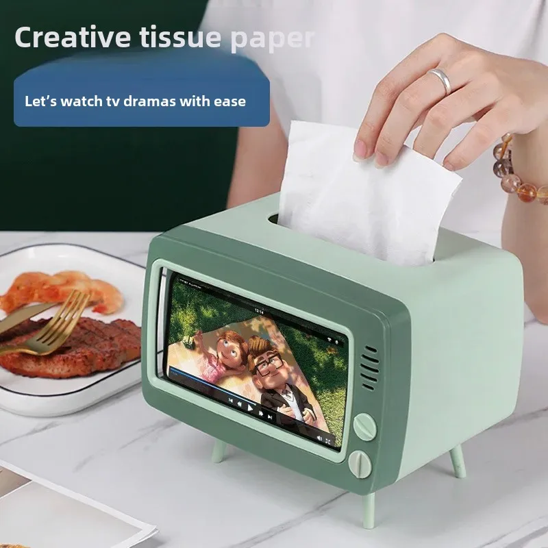 Creative Nordic Style Multi-Functional Storage Box For Living Room And Restaurant Cute Simple Tissue Box With Removable Tissue 3