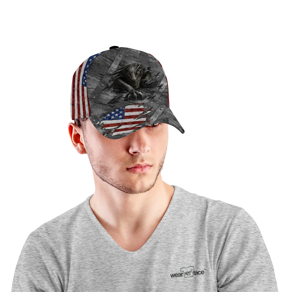 

Baseball Cap Snapback Monster Printed Hats Men Women Adult Sport USA Flag Headwear Outdoor Streetwear Casual Sun Visor Hat