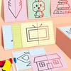 Cute Cartoon Lattice Symmetrical Drawing Toys Fine Motor Skill Write & Wipe Pen Control Children's Novelty Learning Boards Toys 6