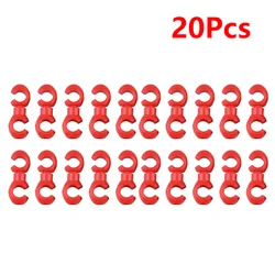 10-Piece Set of S-Style Clips for Bike Brake and Gear Cables (20Pcs Red)