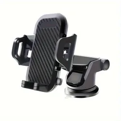 Universal Multifunctional Car Phone Holder for Dashboard & Windshield (Black)