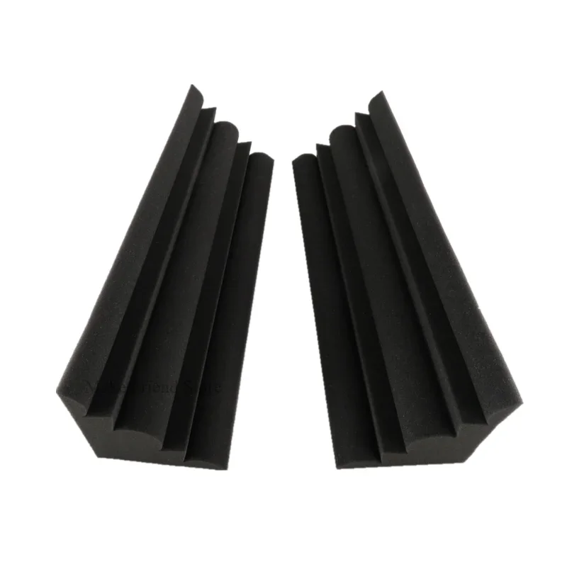 4Pcs 12 x 12 x 48 cm Acoustic Soundproof Foam Flame Retardant Bass Trap Sound Absorption Studio Corner Foam High Density soundproof foam