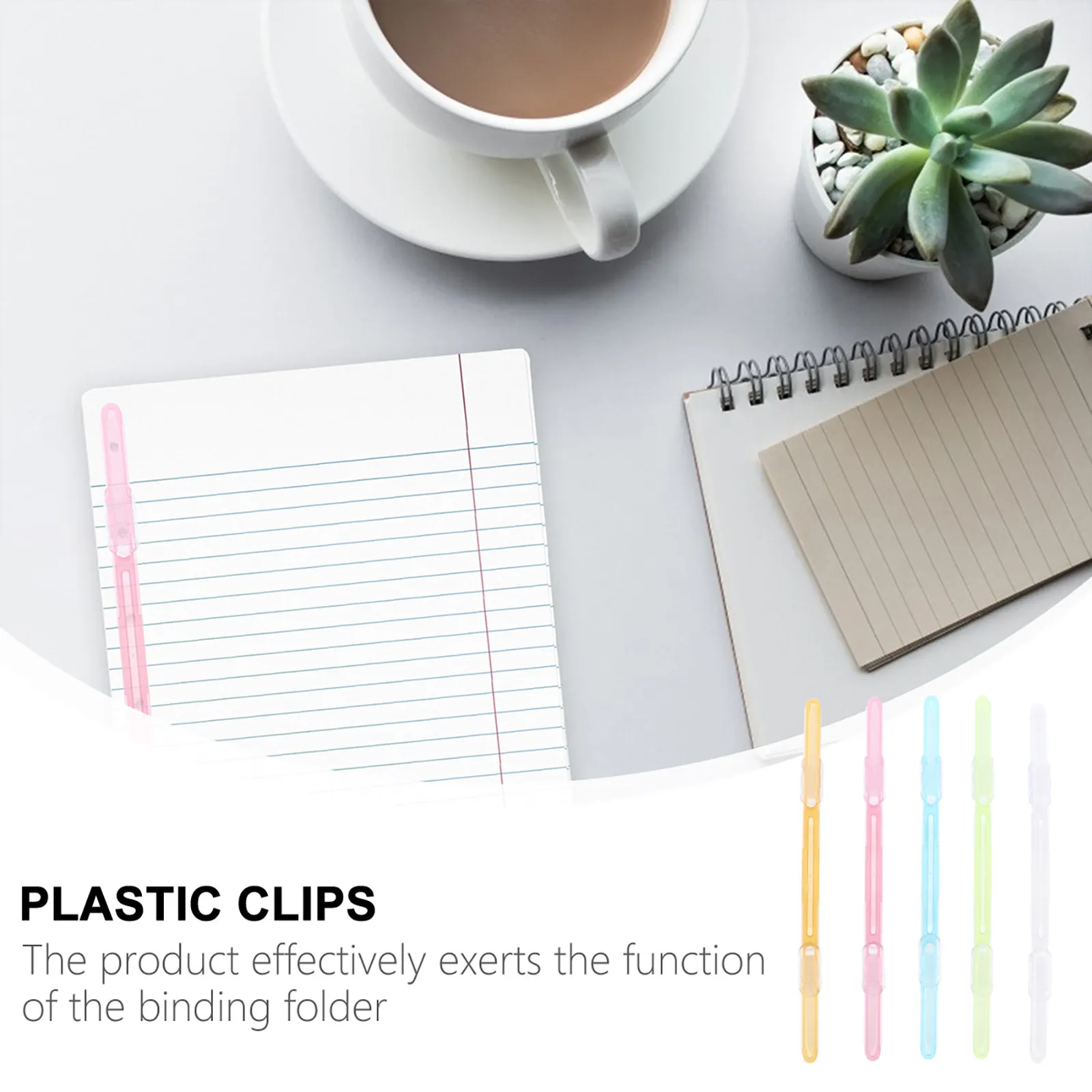 1 세트 플라스틱 제본 클립 강력한 클램프 루스 리프 바인더 클립 문구 사무실 학교용 간편한 사용 종이 클립
