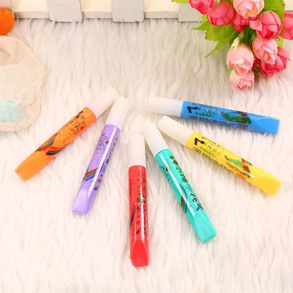 Diy Bubble Popcorn Drawing Pens Cute Magic Puffy Pens For Girls Kids Drawing Markers F6y8