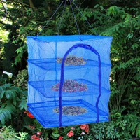 Layers Drying Net for Herbs Hanging Basket Folding Dry Rack Herb Drying Net Dryer Bag Mesh For Flowers Buds Plants Organizer 2