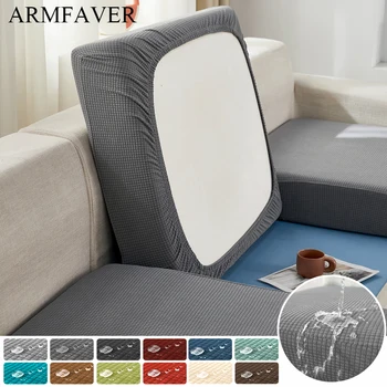 ARMFAVER Fodera per cuscino per divano elastica impermeabile per soggiorno Fodera per divano angolare solida a forma di L per poltrona da divano 1