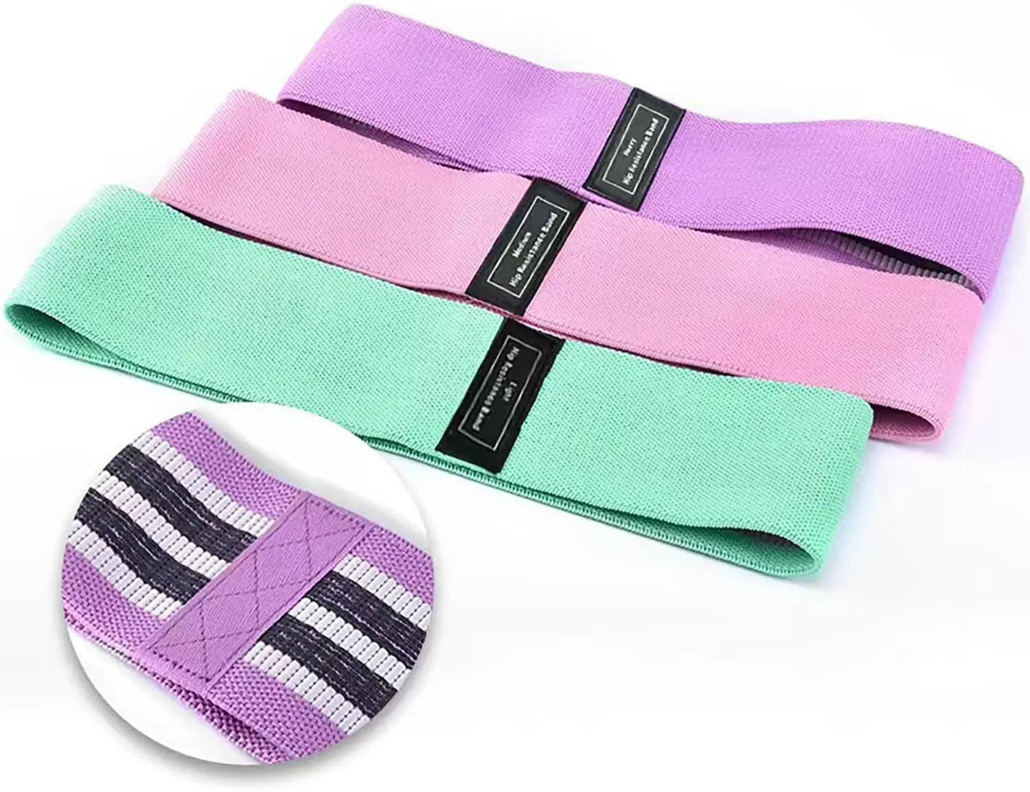 Fabric Resistance Bands for Yoga, Legs, and Glutes - Ideal for All Levels