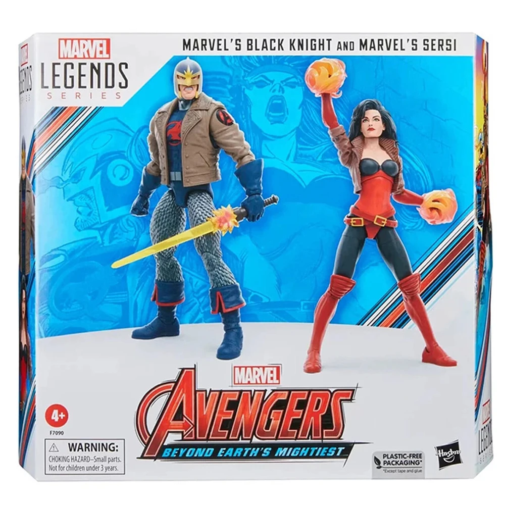 thumbnail image 1 of Figuras de acción de anime Hola mengya paquete de 2 Black Knight y Sersi 60 aniversario de los Vengadores, 1 of 4