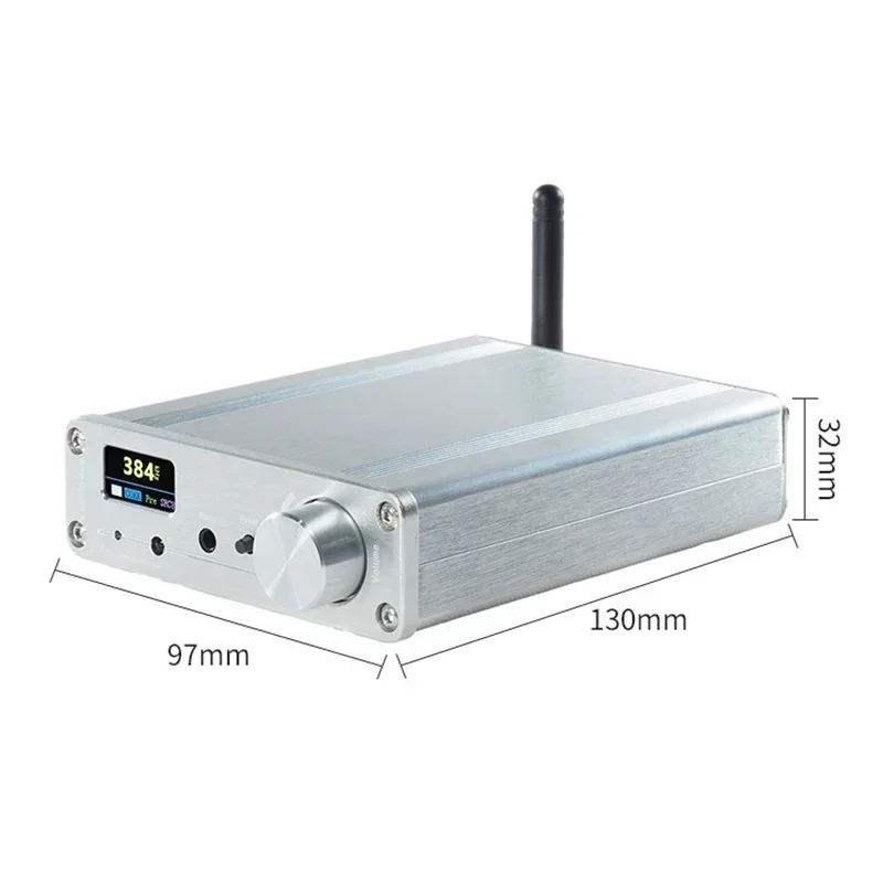 Bluetooth Audio Decoder ES9038Q2M DAC QCC5125 Bluetooth 5.1 Audio Receiver HD Display SRC Upsampling Support IR Remote Control