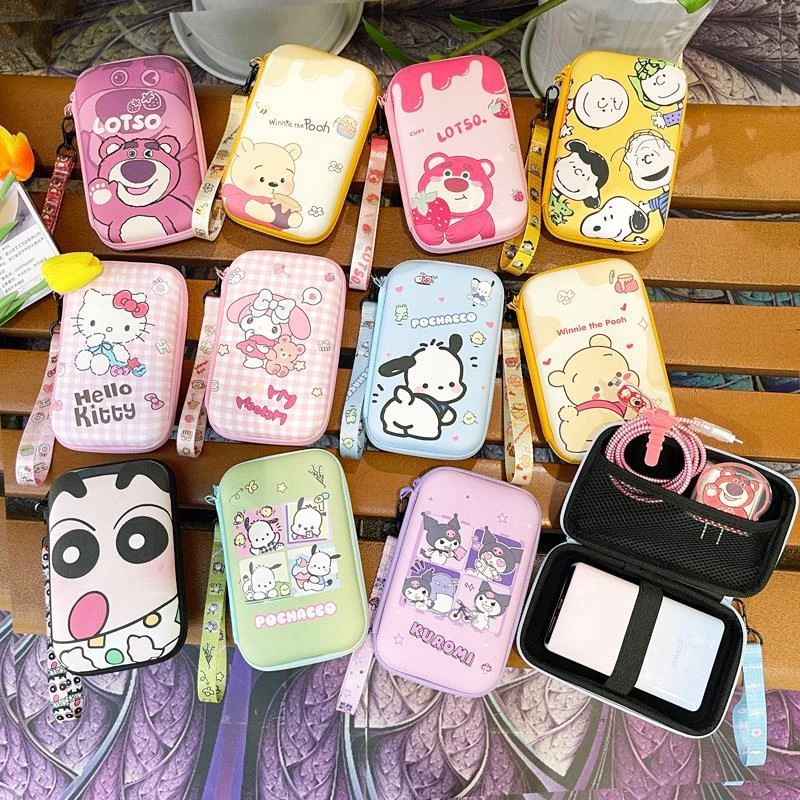

Sanrios Hello Kitty понравился цвет коричной мелодии, жесткий диск, сумка для гарнитуры, портативный мобильный телефон, цифровой аксессуар
