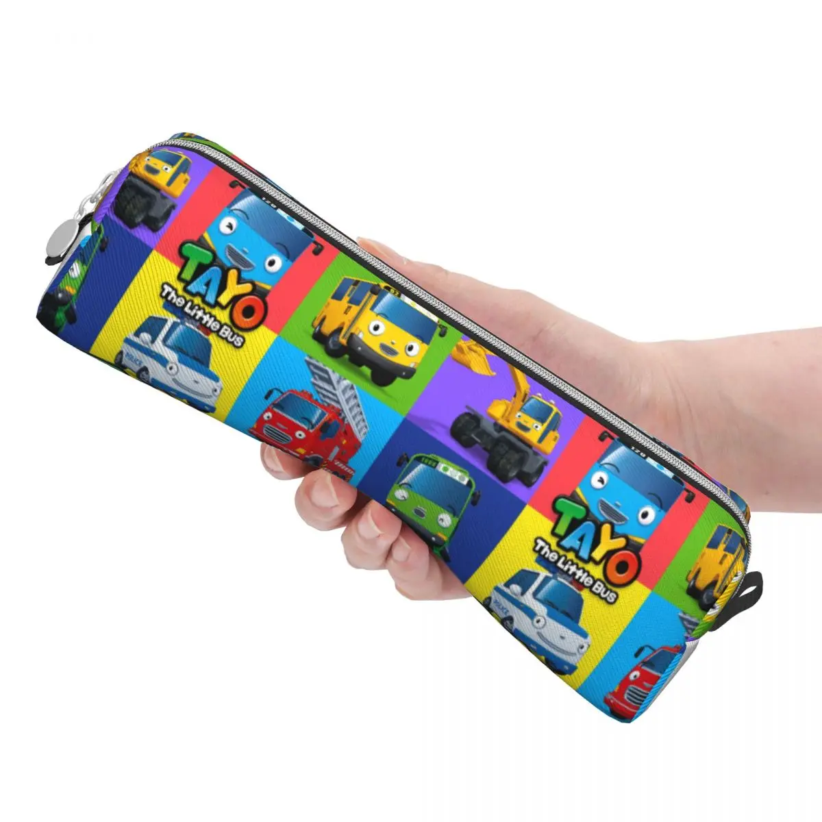 

Tayo And Little Friends Pencil Case cartoon character Square Pen Box Students Kawaii School Pencil Cases Stationery Organizer