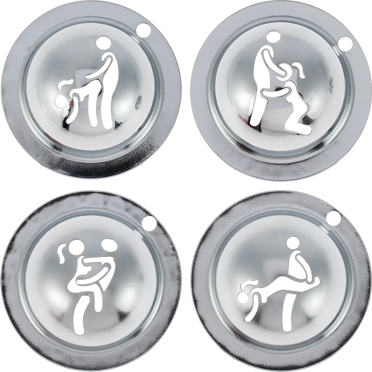 L 4Pcs Golf Ball Marker Ball Marker Stencil Stainless Steel Golf Ball