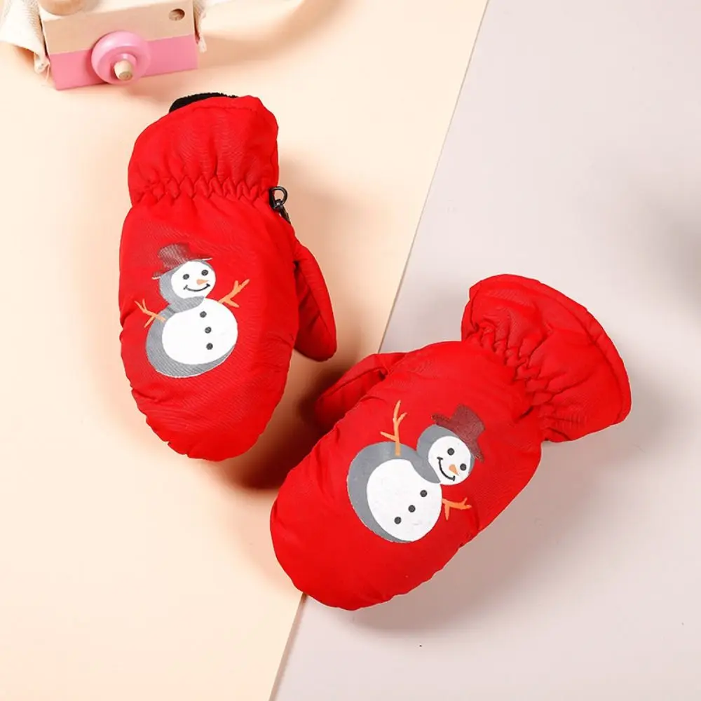 Cute Cartoon Winter Children Ski Gloves Thick Warm Non-slip Mittens Waterproof Windproof Outdoor Sports Gloves for kids 3