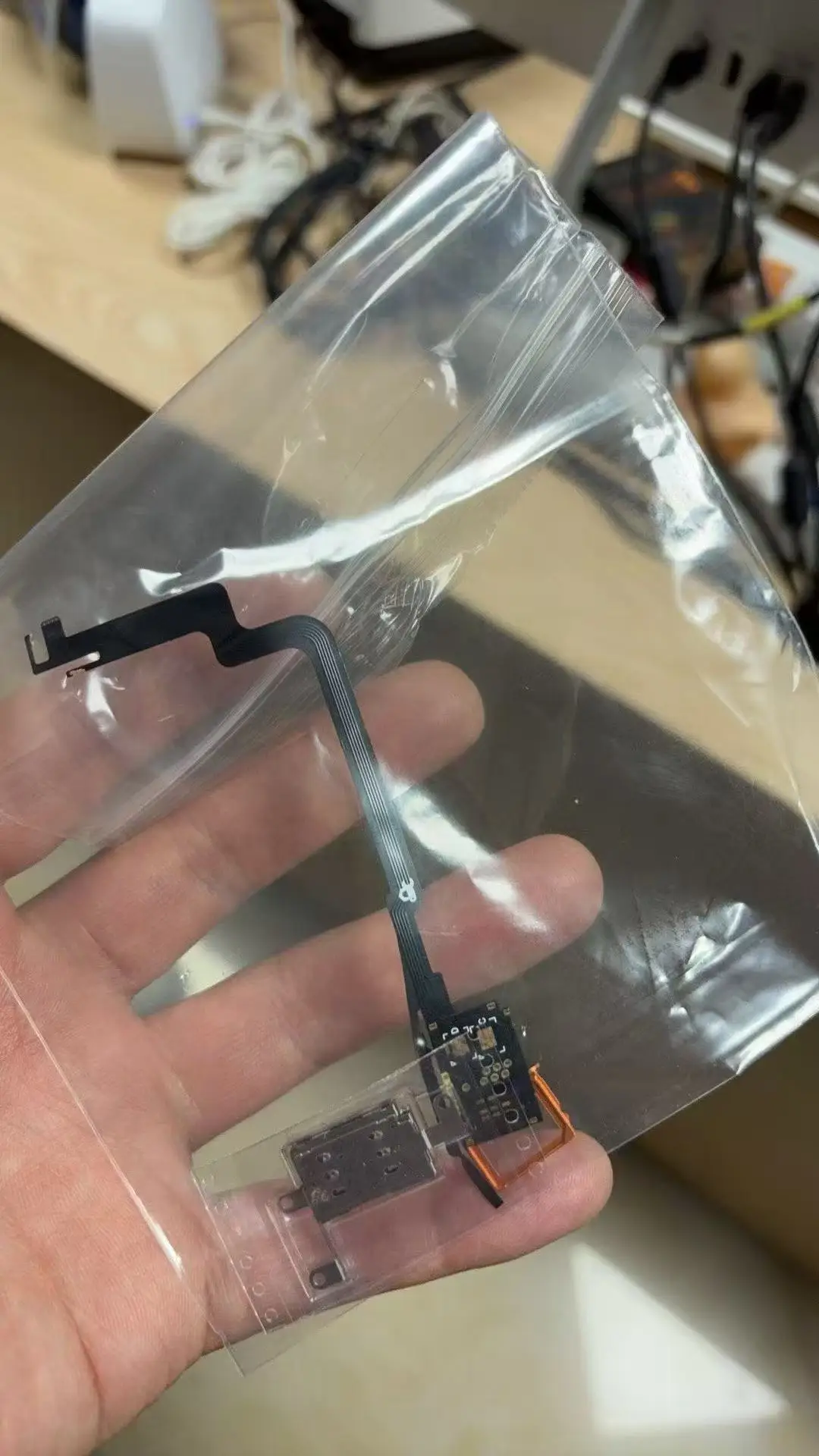 Enhanced eSIM to SIM Card Flex Cable with Integrated MEP Cable and SIM Tray