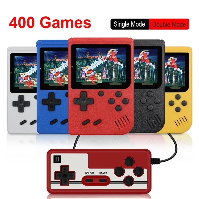Retro Portable Mini Video Game Console 8-Bit 3.0 Inch LCD Game Player Built-in 400 games AV Handheld Game Console For Kids Gift