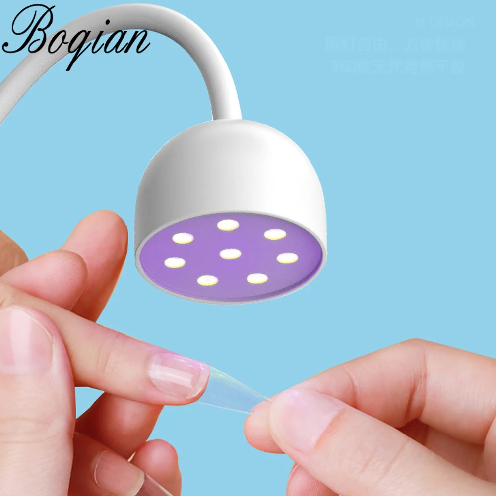 URAQT Lampe UV Ongles Gel, Portable Mini UV LED Lampe À Ongles Avec USB Rechargeable, Séchoir à Ongles, Lampe Sèche-ongles De Salon Parfait Pour Toutes Les Gels, Rose