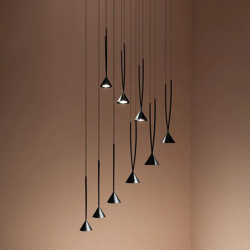 

Современный длинный подвесной светильник для вестибюля/коридора, декоративный точечный подвесной светильник для кабинета/магазина, комнатный декоративный подвесной светильник