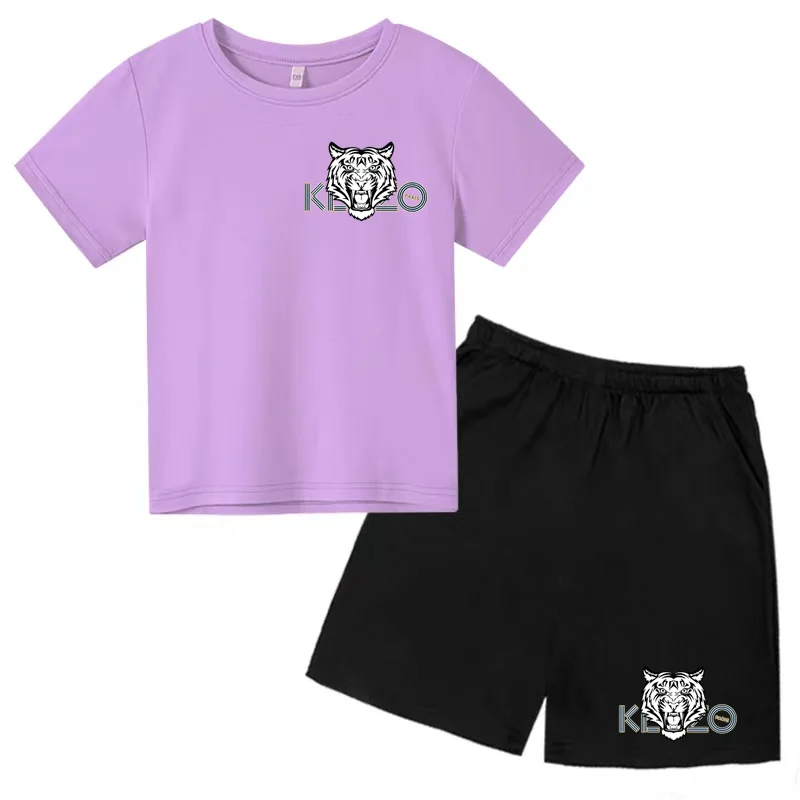 Summer Kids' Sportswear Football Uniform Basketball Uniform Charming Creative Print Preschool 3-13t Shirt + Shorts