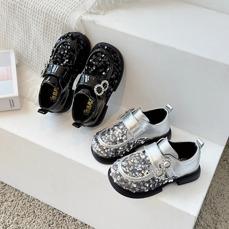Luxury Girl's Leather Shoes Sequins Party Sliver Black Beautiful Kids Flat Shoes Platform Stylish Autumn Children Shoes 26-36 - AliExpress 1501 Luxury Girl's Leather Shoes Sequins Party Sliver Black Beautiful Kids Flat Shoes Platform Stylish Autumn Children Shoes 26-36 - AliExpress 1501