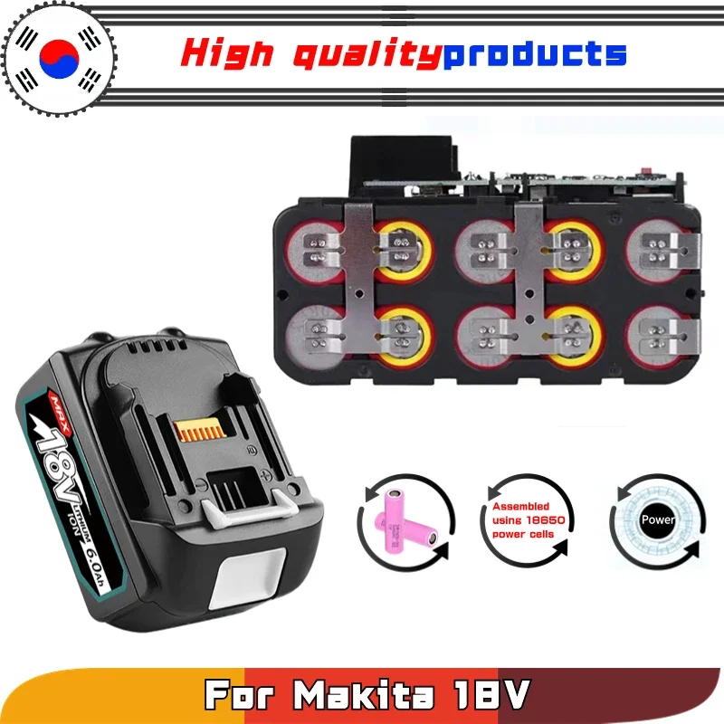 

Original for Makita BL1860 Rechargeable Battery 18 V 6000mAh Lithium for Makita 18V Battery BL1840 BL1850 BL1830 BL1860B LXT 400