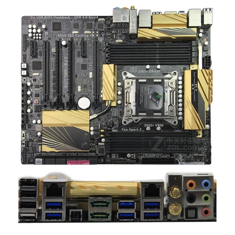 Scheda Madre Intel X79 X79-Deluxe Usata Scheda Madre Desktop Originale Lga2011 Lga 2011 Ddr3 64Gb Usb3.0 Sata3
