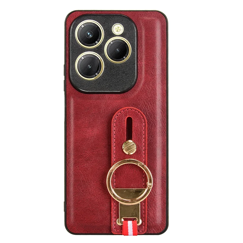 For Tecno Spark 20 Pro 4G Anti detachment wrist strap holder with loop back cover for Tecno Spark 20 Pro 4G KJ6 Phone case