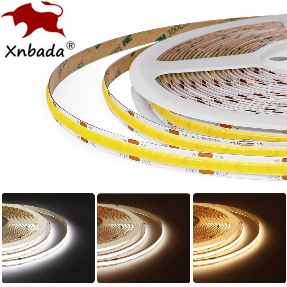 Tira de luces LED COB con alimentación USB, 320 LEDs, alta densidad, FOB,  COB, Flexible, RA90, CC, 5V, regulable, cuerda de Luz lineal - AliExpress