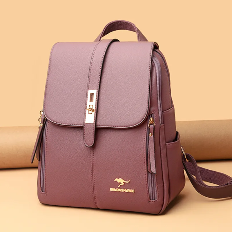 New fashion leather women's backpack casual Feminina travel backpack large capacity student school bags for girls