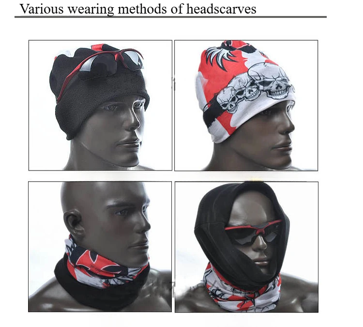 Bicycle Helmet Bandana - Windproof Breathable Balaclava Scarf for Cycling Skiing and Snowboarding