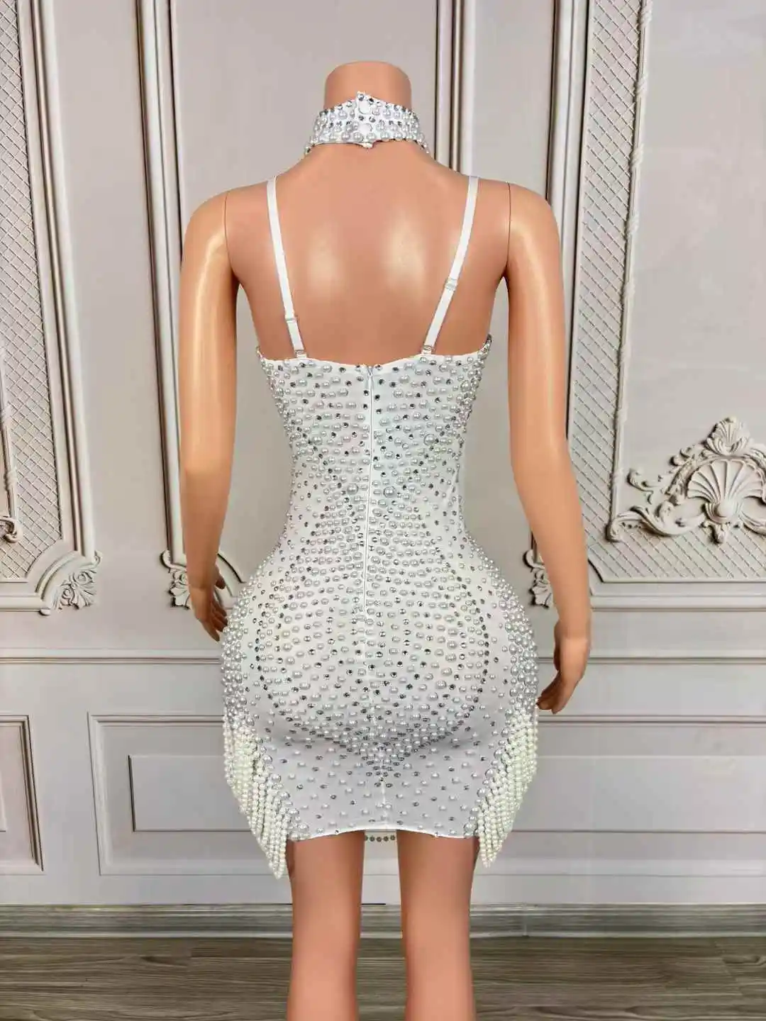 green emerald velvet dress Y2k Sexy Pink Slip Dress Backless Night Evening Party Bodycon Wrap Sli –  wanahavit main image 1