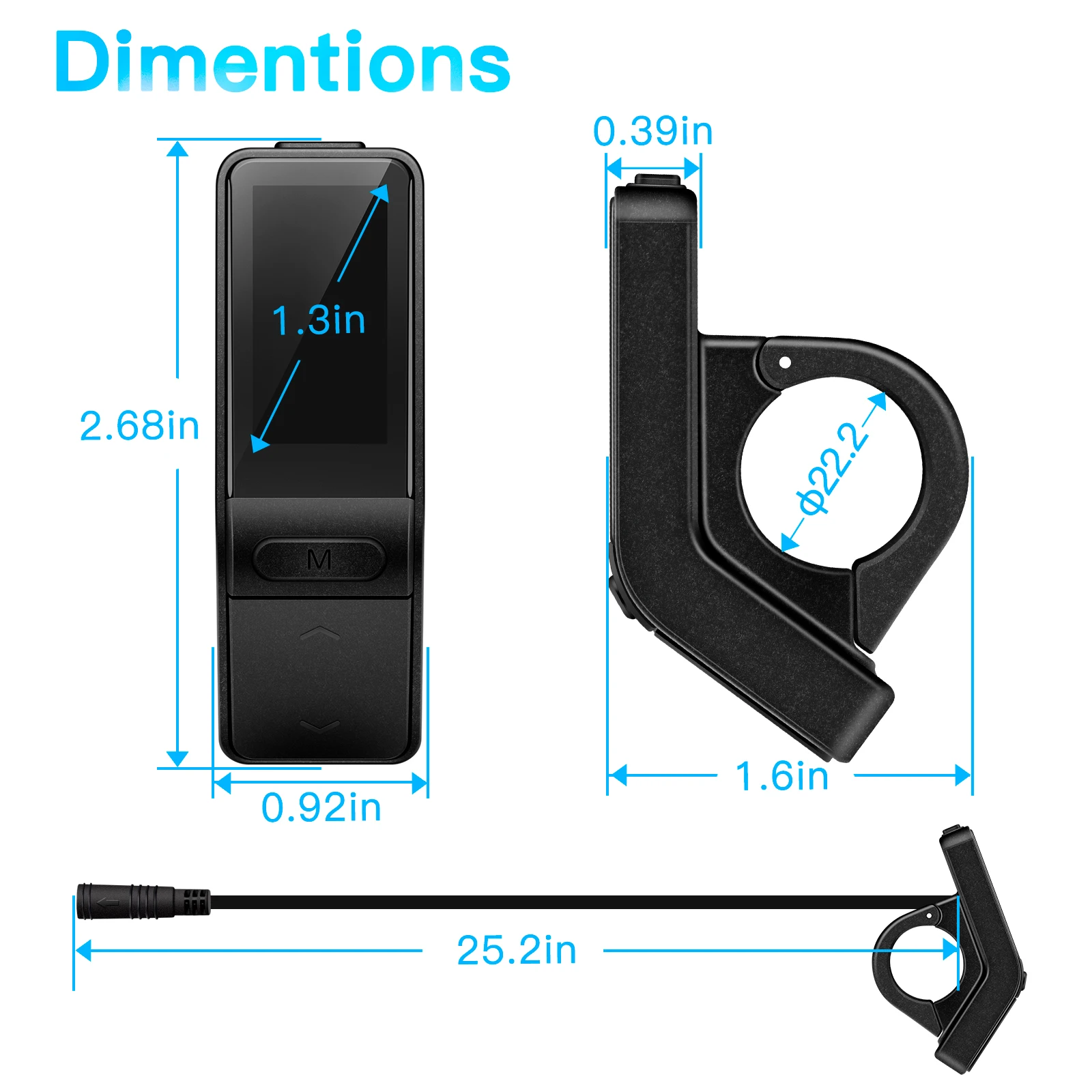 Bafang Display BN136 SW102 LCD Elektrofahrrad Intelligentes Instrumenten-Display für Bafang Motor BBS01 BBS02 BBSHD – Detail 7