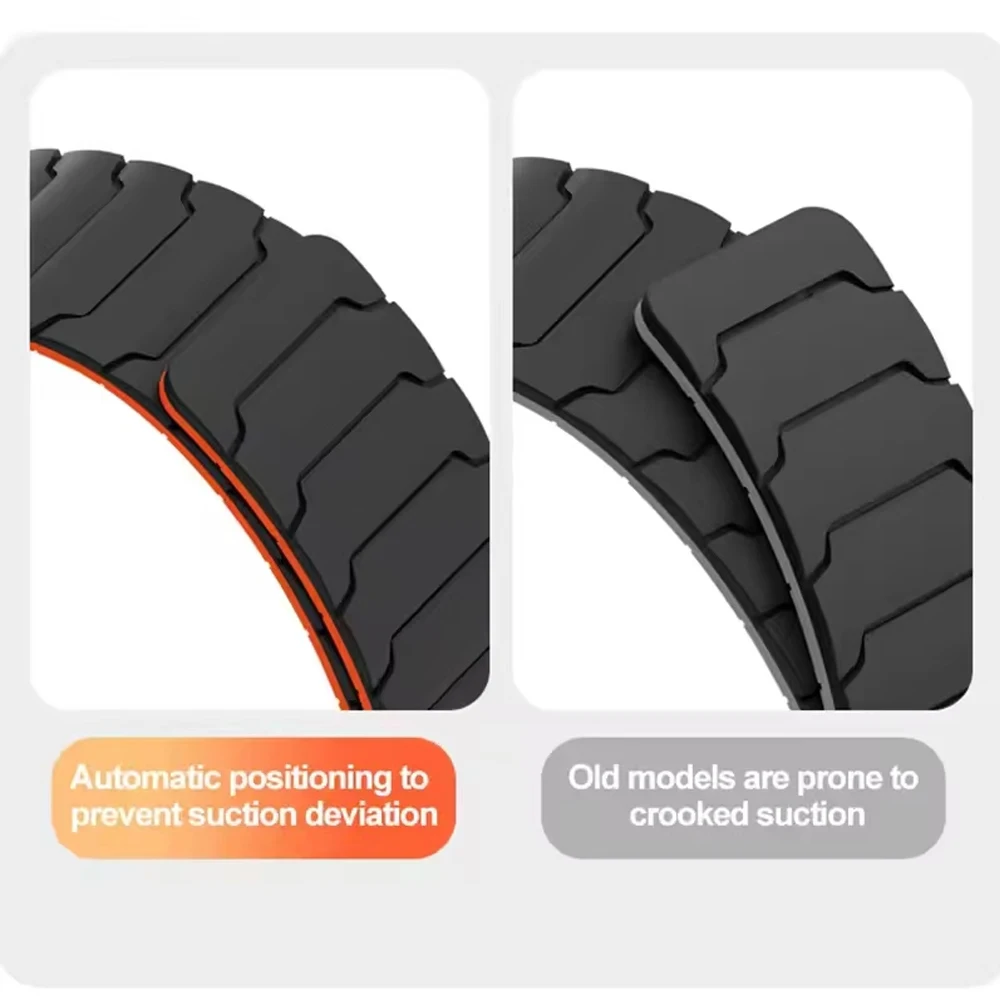 Magnetic Silicone Loop Sports Watchband, 20/22mm