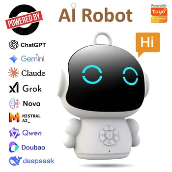 NUOVO Robot AI Intelligente WiFi per l'Educazione Precoce dei Bambini con Riconoscimento Vocale e Interazione Sonora, Macchina Educativa Interattiva
