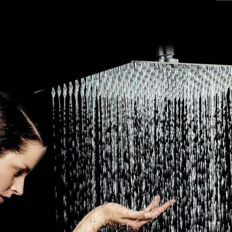 Rainfall Shower Head 10/8/6 Inch Stainless Steel Ultrathin Waterfall
