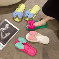 Bow Tie Slippers for Women Sweet Girls Flip Flops Outdoor EVA Non-Slip Beach Slides Comfortable Sandals Summer Fashion Slippers 1