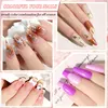 Poly Nail Gel Kit with UV Light Base and Matte Glossy Top Coat Nail Gel Polish Soak off Manicure Accessory Tools 5