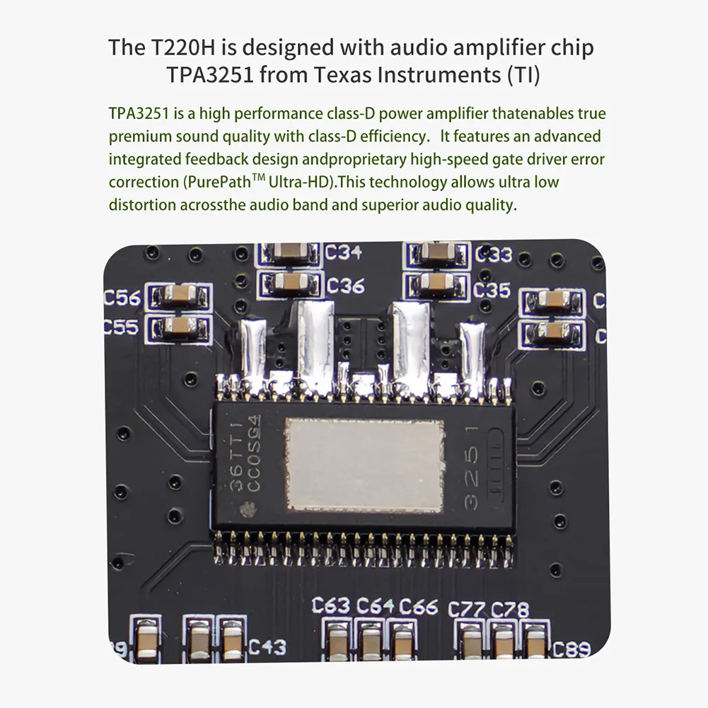 TPA3251 BT 파워 오디오 앰프 보드, 스테레오 고음 및 저음 조정, 홈 시어터 앰프 스피커, 220W x 2