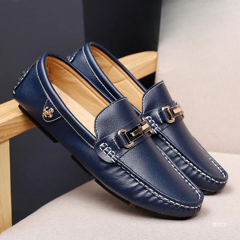 شبشب جلد رجالي غير رسمي ، أحذية عصرية فاخرة ، علوي...