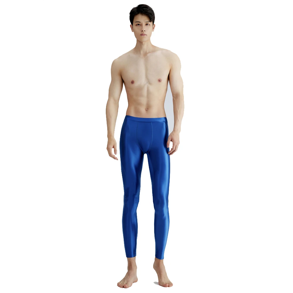 AMORESY-Ares Series Nude Men's Leggings, Basketball, Football, Breathable, High Brightness, Tight Elastic Fitness Pants 4