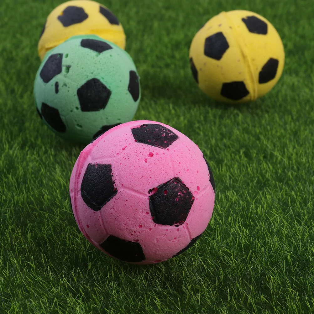 

12 Pcs Sponge Football Soccer Balls Small Colorful Balls for Cat Toys (Random Color)
