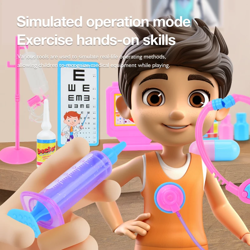 Life Doctor Kit Kids 25Pcs Kids Doctor Playset Play Set Kids Kit Stethoscope Toys stethoscope toy doctor play set doctor toys kit doctor nurse toys