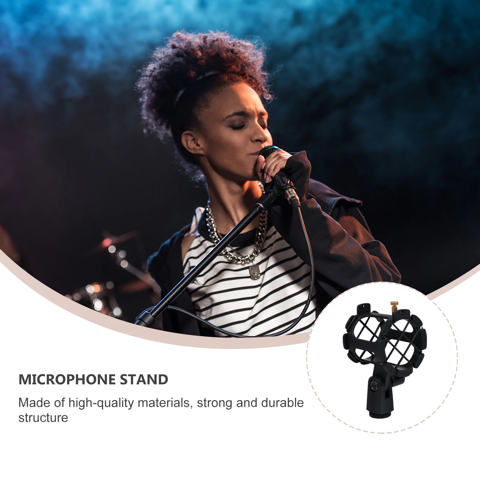 Mic Stand Shock Mount Clip For Desk Holder Bracket Lightweight Portable Outdoor Angle Adjustable Touring Recording Storage Rack