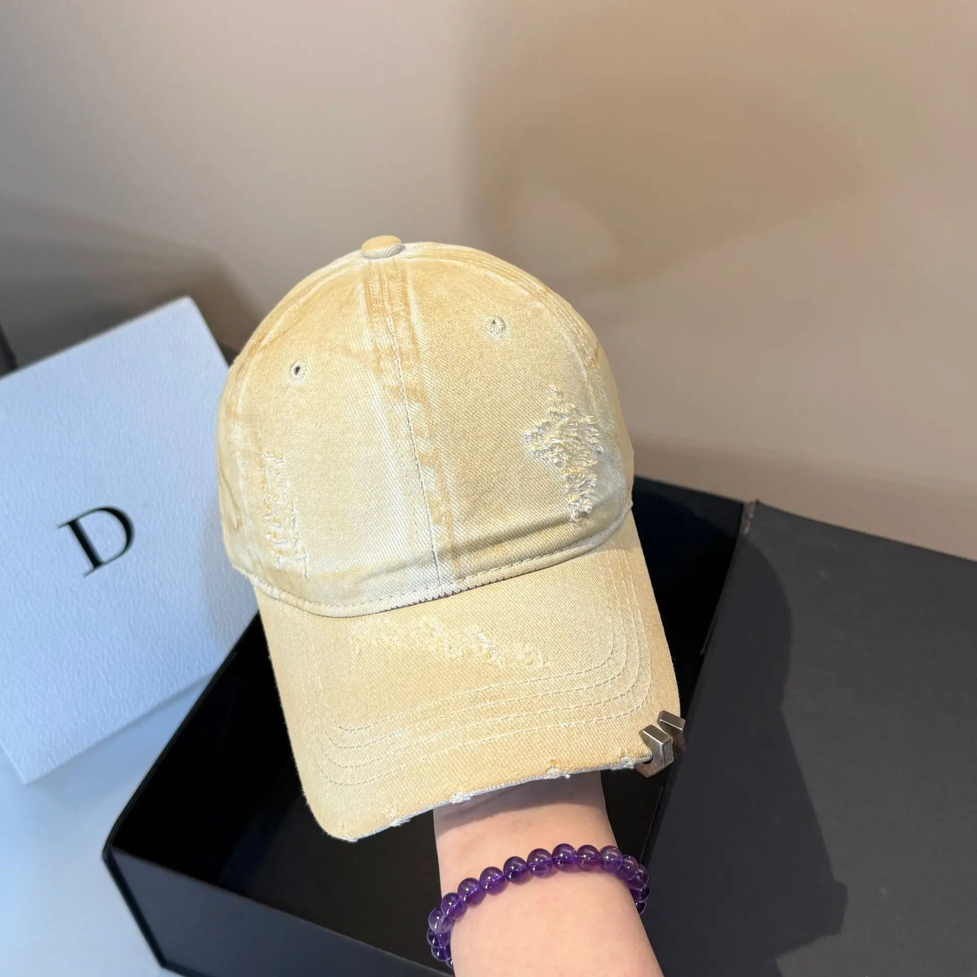 Punk-Style Baumwoll-Baseballkappe mit Löchern, Modische Streetwear Hip-Hop-Kappe, Verstellbare Snapback Sonnenschutz-Visiermütze für Tennis und Golf – Detail 17