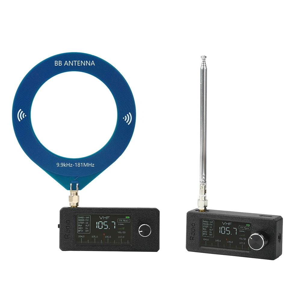 SI4732 풀 밴드 라디오 수신기 9.9-108MHz 1.9인치 IPS 디스플레이 ESP32-S3 루프 및 로드 안테나 포함 LSB USB AM FM