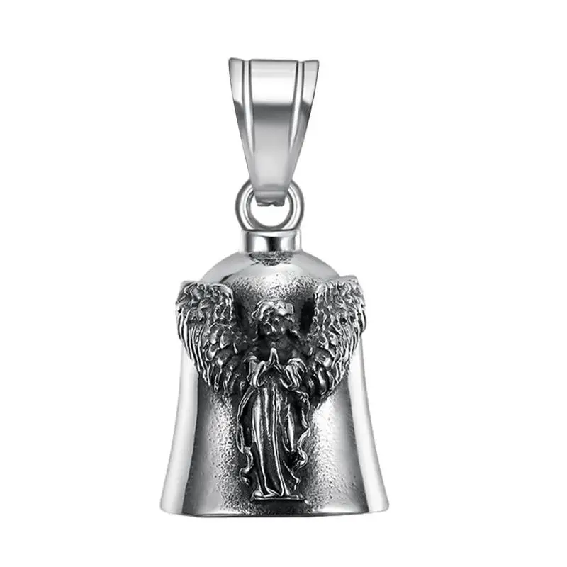 Moto Guardian Bell Scooter Charm Lucky Angel Punk Style Wings Crisp Bells Aggiungi Fortuna Guardian Bell Finger Bell Per Portachiavi