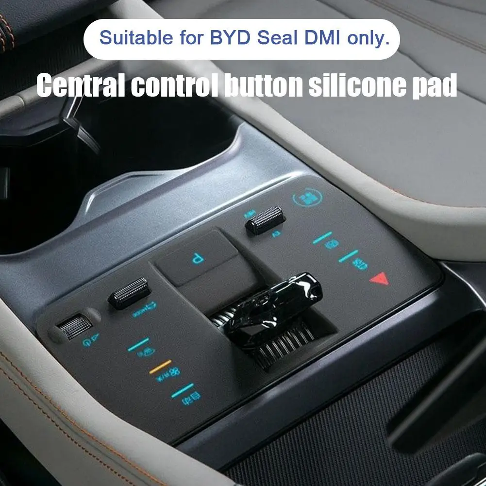 Car Central Control Button TPE Pad For BYD Seal DMI Transparent Protective Cover Anti-Scratch Interior Modification Accessory