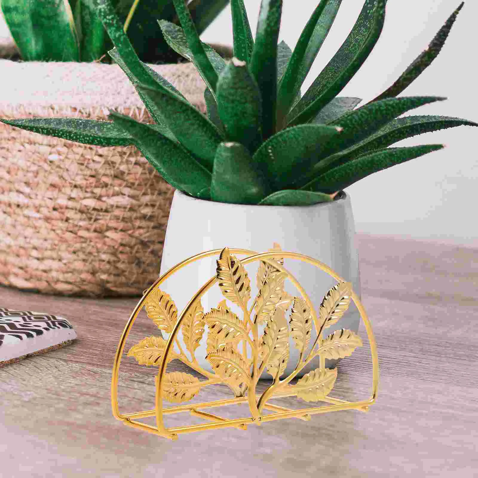 

Metal Vintage Decorate Iron Leaves Tissue Paper Rack Vintage Freestanding Tissue Dispenser Organizer Stand Hand Towel Storage